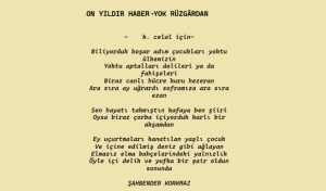 ON YILDIR HABER YOK RÜZGÂRDAN