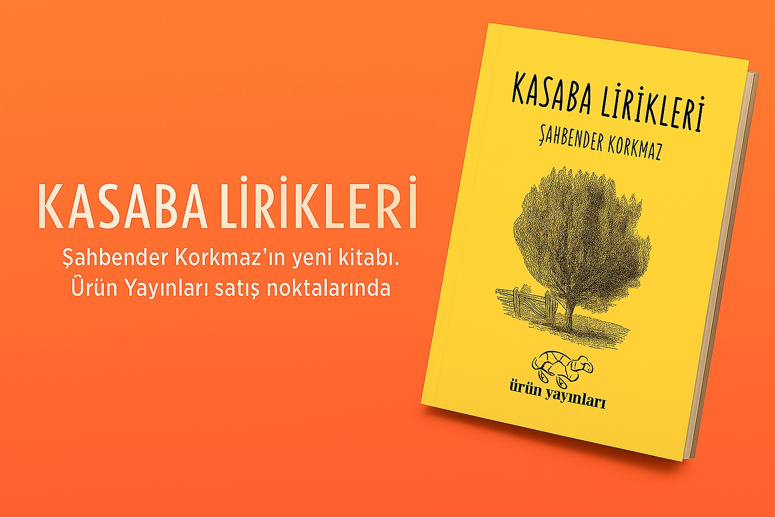 Şahbender Korkmaz'ın 2. şiir kitabı Kasaba Lirikleri, Ürün Yayınları arasından çıktı.